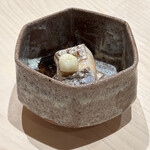 すし宮川 - 太刀魚醤油漬け藁焼き山山葵