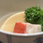 すし宮川 - 徳島の筍、金目鯛と菜の花