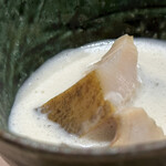 すし宮川 - 蒸し鮑肝ソース