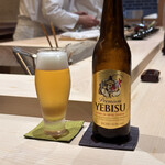 すし宮川 - エビス小瓶