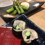寿司 築地日本海 - コハダのガリ巻き　やっぱりきゅうりは千切りの方が美味しい♪