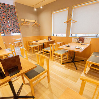 Enjoy a relaxing moment in a warm, modern Japanese space.