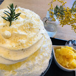 サカノウエカフェ - ★ミモザ★と★かき氷ミモザ★のコラボ♡