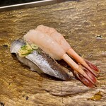 Tsukiji Sushichou - いわし、甘えび