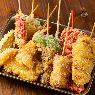 Famous Kushikatsu ☆ Lots of variety from classics to unique varieties!