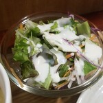 キッチン ブルー グローブ - サラダのアップ