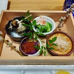 天冨良 麻布よこ田 - 酒菜4種盛り合わせ ♪