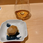 銀座 しのはら - 鶉のつくねの治部煮
      富山 満寿泉 貴醸酒