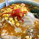 らーめんスーパー中華大陸 - とんこつラーメンセット