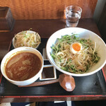 和風らーめん 凪 - 坦々つけ麺　白髪ネギオプション　byまみこまみこ