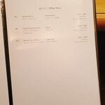 茜坂大沼 - メニュー　白ワイン