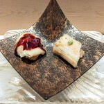 鮨 なかや - 炙り穴子、ツメ、白