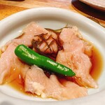 神泉ホルモン 三百屋 - 昆布醤油ミノ。