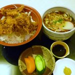 Suginoya Honjin - ソースヒレカツ丼　麺セット　1386円