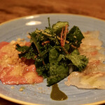 Cheese Tavern CASCINA - 本日の鮮魚と本マグロ大トロのカルパッチョ　2,420円