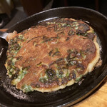 Okonomiyaki Teppanyaki Yutori - ねぎ焼きの油カス