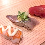 寿司 牡蠣 新宿スシエビス 新宿西口小滝橋通り - 