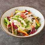 Tofu and steamed chicken sesame salad