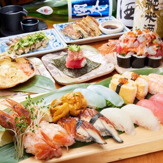 看板メニュー◆肉汁たっぷり餃子と鮮魚を使った寿司が自慢！