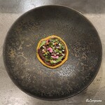 カーサ・デル・チーボ - 猪のレバーのカルパッチョ 卵黄ソース