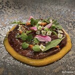 カーサ・デル・チーボ - 猪のレバーのカルパッチョ 卵黄ソース