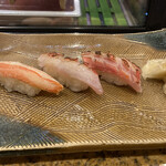 にぎり鮨 一五〇 - ズワイ蟹も最近はどの寿司屋さんも高くなってます　炙り金目も脂が滴るほどでした