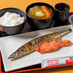 pacific saury/sockeye salmon set meal