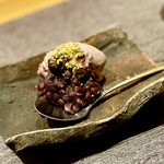 丸新 - ⑰自家製小豆のアイスクリーム
      〜この風味ある小豆の味わいが良いね♫