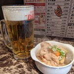 Inageya - 生ビール＆もつ煮（小）