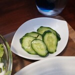 キッチン ブルー グローブ - お新香のアップ