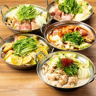 An all-you-can-drink course with a surprising selection of 5 popular hot pot dishes!