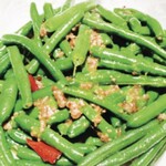 Spicy green beans and minced meat