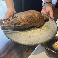 アーティショー - これが青首鴨焼き上がり。カットする前に見せてくれました。