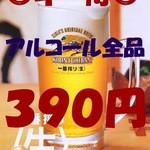 Naniwanogenkisakabakanshaya - ハッピーアワー【全ドリンク３９０円】