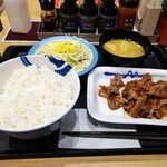 松屋 - カルビ焼肉定食630円 御飯特盛