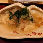 銀座 しのはら - （貝殻の器）甘鯛の唐揚げの甘酢餡掛け