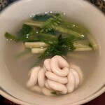 銀座 しのはら - 鱈の白子と蛤、芹のお鍋