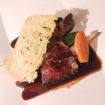 レストラン リオン - 牛ロースステーキ　甘酸っぱいソース