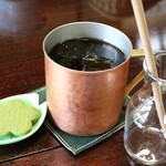 Ippuku Cafe - 有機栽培豆アイスコーヒー500円。