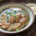 ゆうなみ 坂下店 - 軟骨ソーキそば（よもぎ麺）＋ゆし豆腐