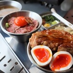 京都焼肉 enen - ◆とろける角煮丼＋日替ステーキ丼 1,980円
