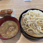 粉家 - 豚肉ごま汁うどん(並)+きんぴら