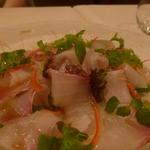 Bistrot Enry. - 本日の鮮魚のカルパッチョ仕立て（カンパチ、明石蛸）アップ