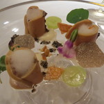 エクアトゥール - 前菜：フォアグラのカルパッチョ2013 