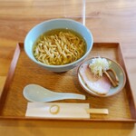 おだし香る自家製麺 弦乃月 - 塩そば かけとっぴんぐ 900円+110円