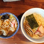 麺屋 悠 - 野菜わんたんつけそば中盛（1100円）