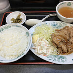 日高屋  - 生姜焼き定食