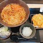 ゆで太郎 - 朝食鬼おろし温そば（そば大盛無料トッピング）