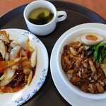 バーミヤン - 料理写真:鶏肉と野菜の甘酢炒めランチ