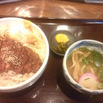 麺屋わらしべ - ソースかつ丼とうどんのセット